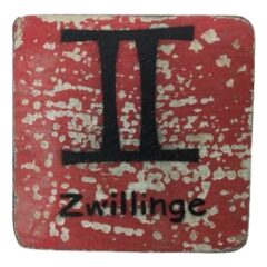 Wörterpuzzle - Holztafeln mit Sternzeichen