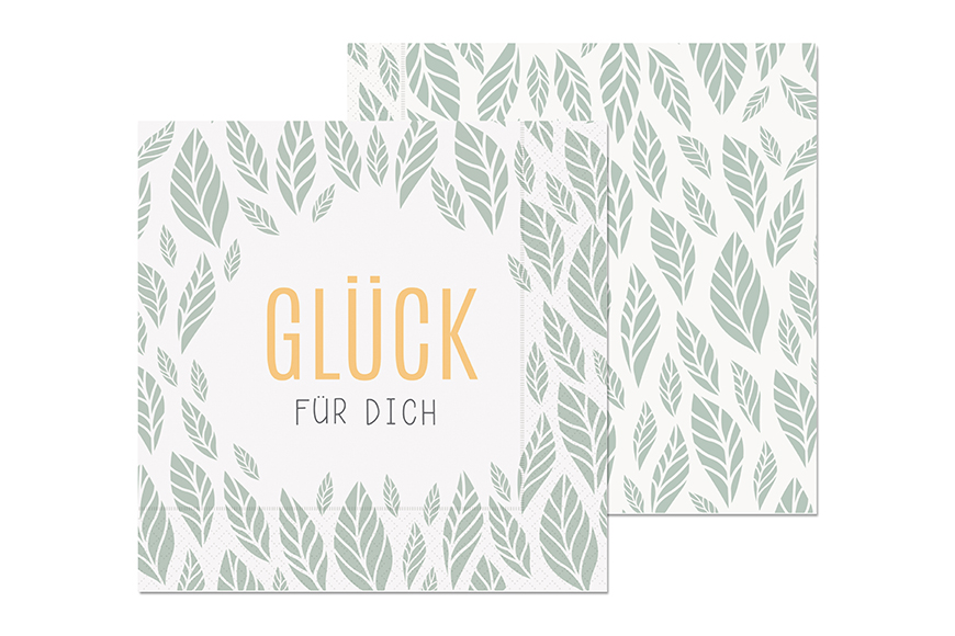 Geschenk für Dich - Servietten 33x33cm "Glück für Dich" - Relax