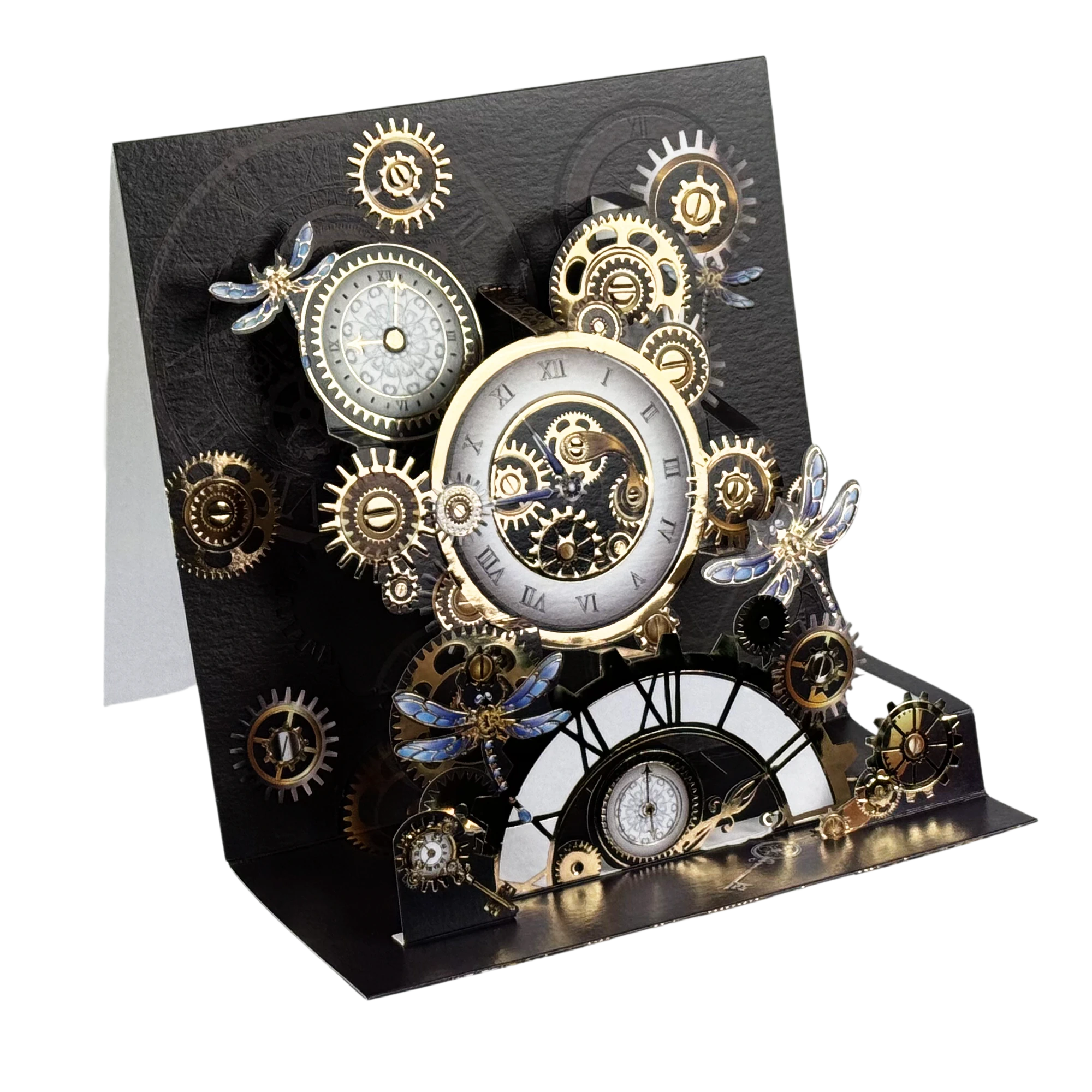 Pictura Pop-up Karte "Clockwork"