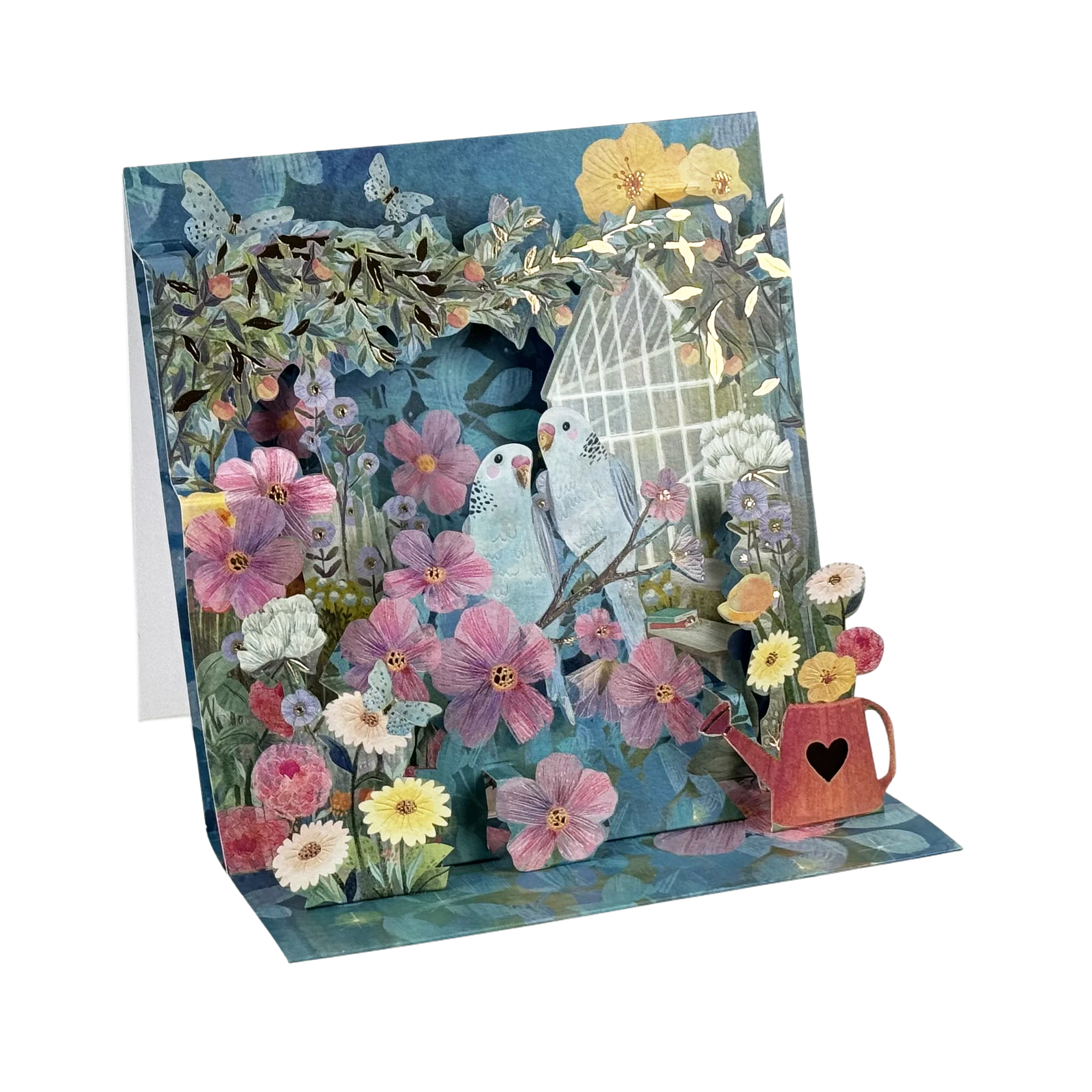 Pictura Pop-up Karte "Wellensittiche"