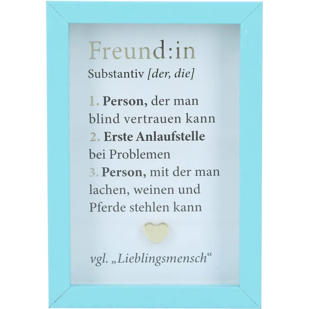 Mini-Bilderrahmen mit Schriftzug "Freund:in"