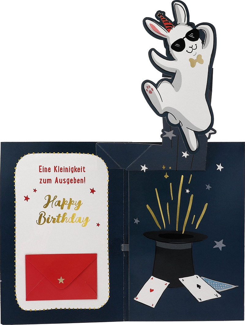 Jump Outs Musikkarte "Aus dem Hut gezaubert"