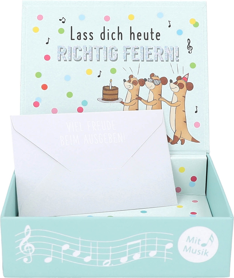 Geschenkbox mit Musik "Die Party kann starten"