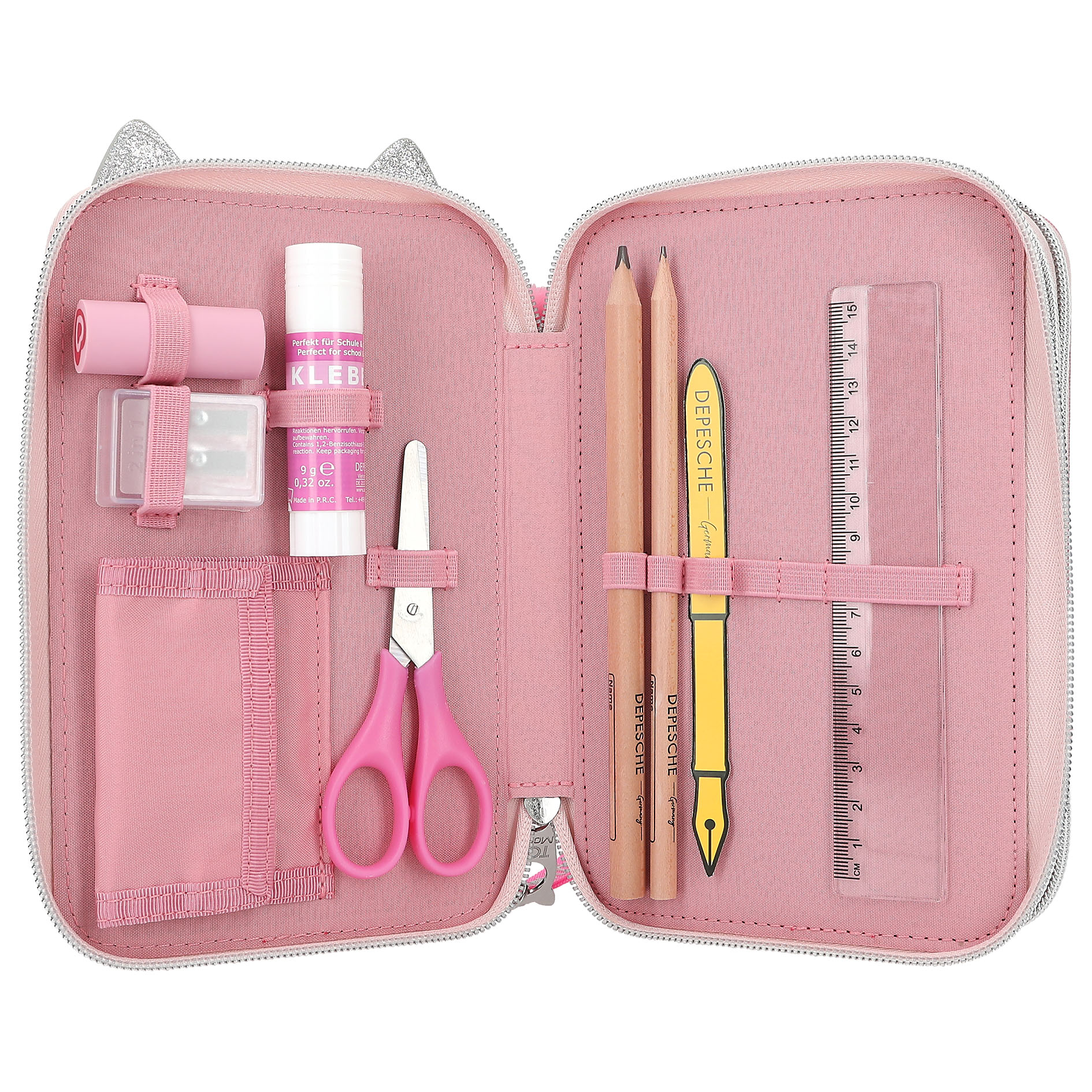 TOPModel 3 Fach Federtasche WILD Leo