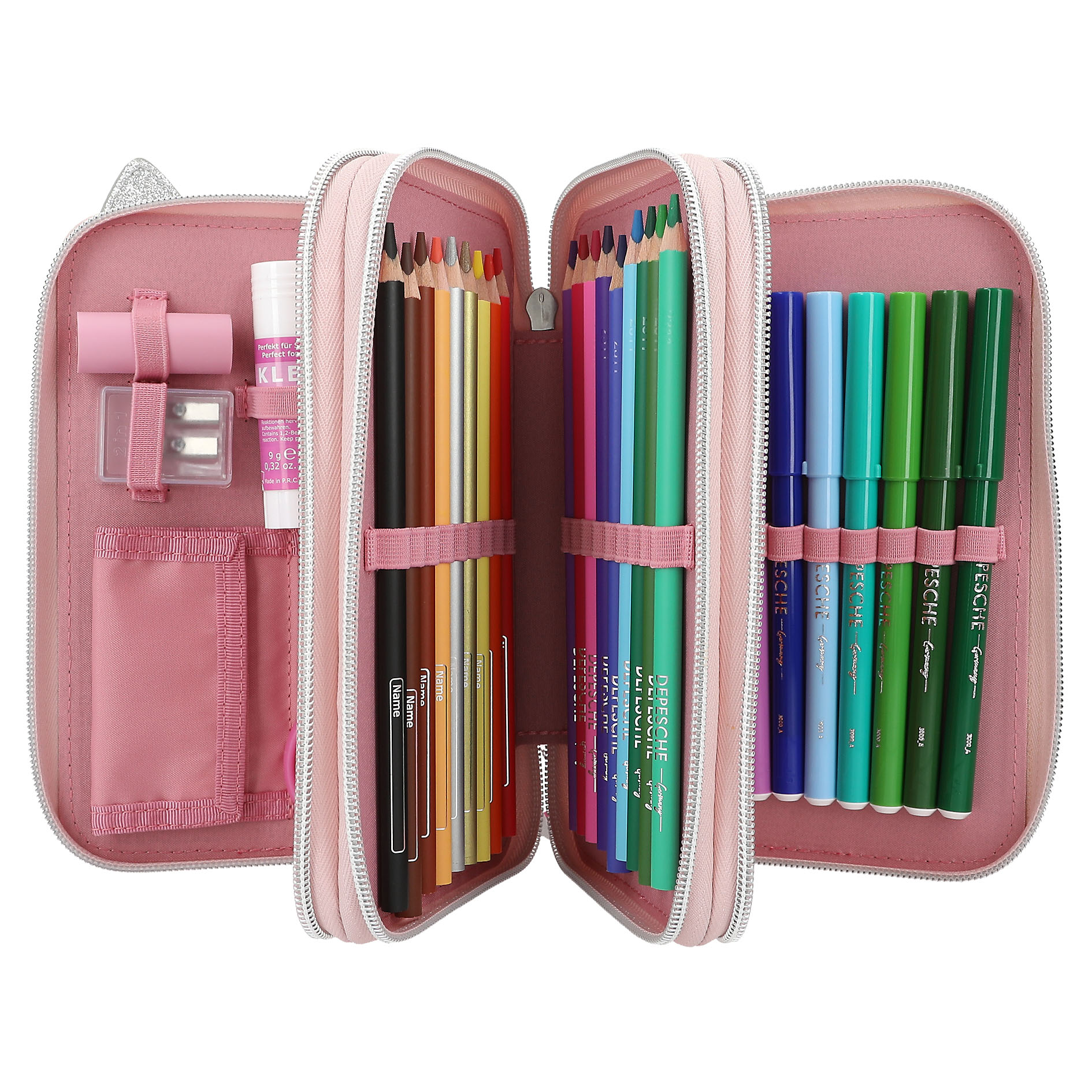 TOPModel 3 Fach Federtasche WILD Leo