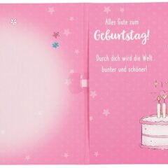 Musikkarte 2. Geburtstag / pink