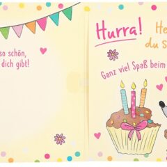 Musikkarte 3. Geburtstag / rosa