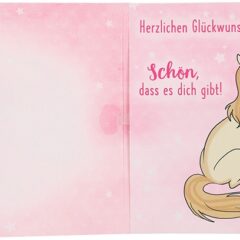 Musikkarte 6. Geburtstag / rosa