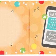 Musikkarte 13. Geburtstag / türkis