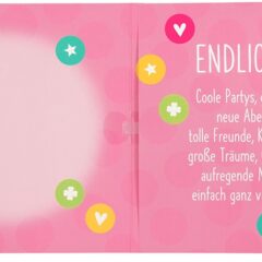 Musikkarte 18. Geburtstag / pink