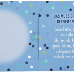 Musikkarte 18. Geburtstag / schwarz