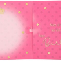 Musikkarte 50. Geburtstag / pink