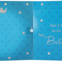 Musikkarte 50. Geburtstag / blau