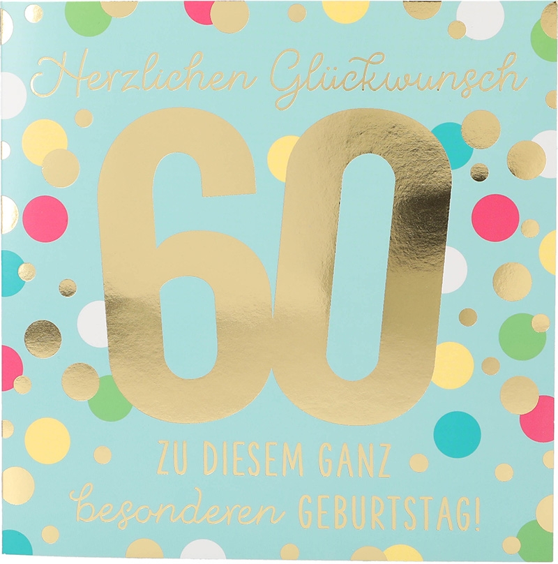Musikkarte 60. Geburtstag / Konfetti