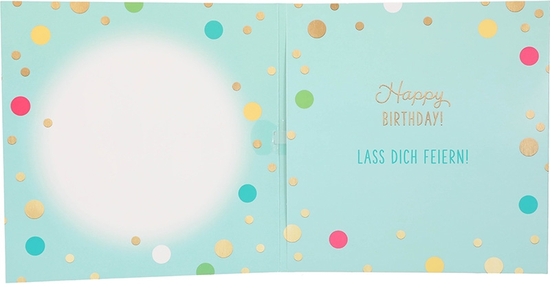 Musikkarte 60. Geburtstag / Konfetti