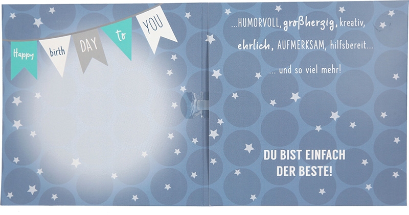 Musikkarte 60. Geburtstag / dunkelblau