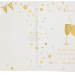 Musikkarte 75. Geburtstag / grau