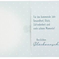 Musikkarte 80. Geburtstag / blaugrau