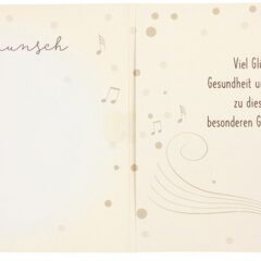 Musikkarte 85. Geburtstag / Cappuccino