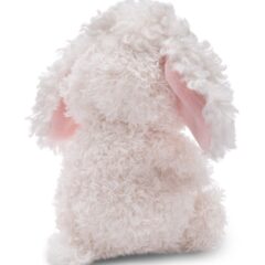 NICI Kuscheltier schlafender Pudel im Körbchen - 12 cm/weiß