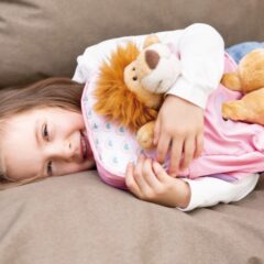 NICI Rucksack hellblau mit Löwe Plüschtier 25cm