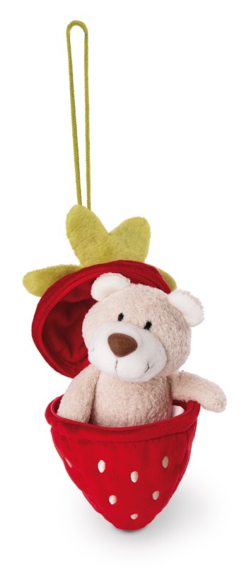 NICI Kuscheltier Bär "Bendix" in Erdbeere mit Loop