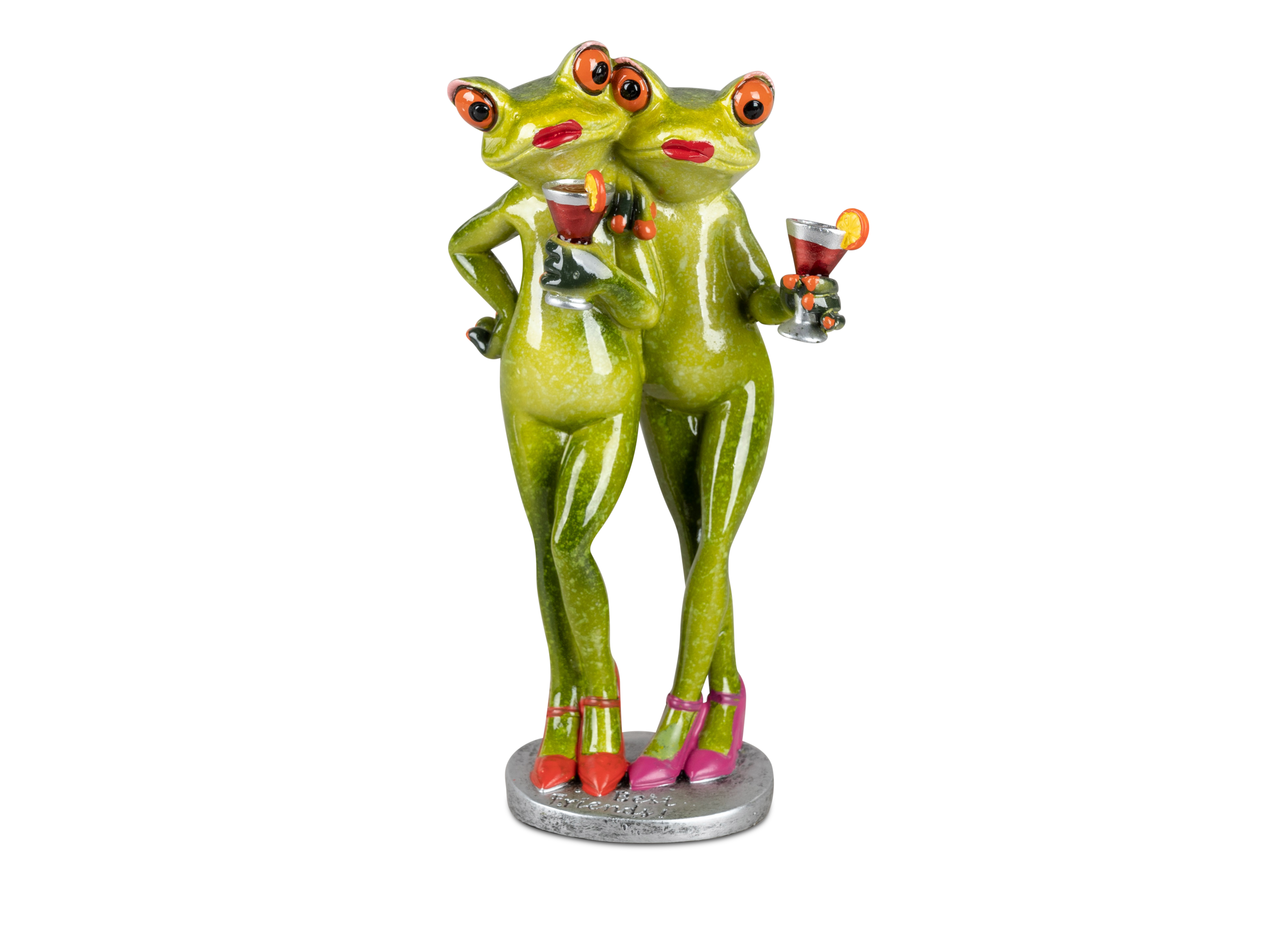 Formano Frosch Ladies mit Cocktail, hellgrün - Froschhausen