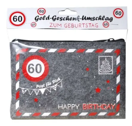 Geld-Geschenk-Umschlag zum 60. Geburtstag