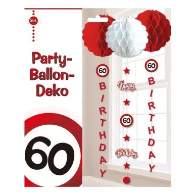 Party-Ballon-Deko zum 60. Geburtstag