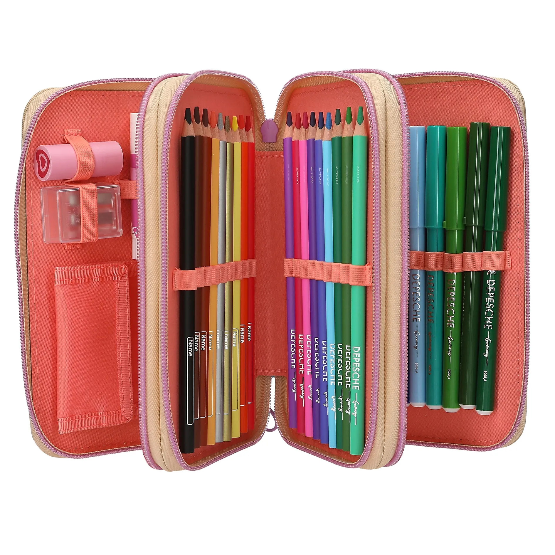 TOPModel 3-Fach Federtasche GIRL POWER