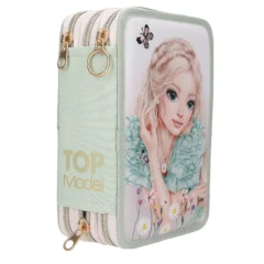 TOPModel 3-Fach Federtasche SUMMER FEELING in salbeigrün