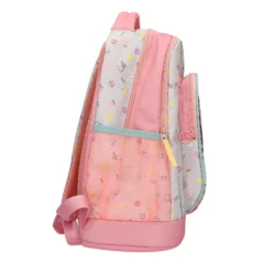 Zeigt die seitliche Netztasche vom TOPModel Schulrucksack JUICY