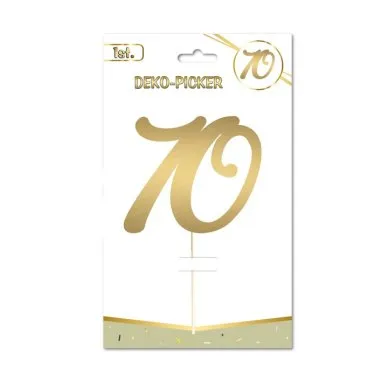 Deko-Picker zum 70. Geburtstag Gold