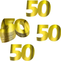 Jumbo Konfetti zum 50. Geburtstag, zur Goldhochzeit, in Gold