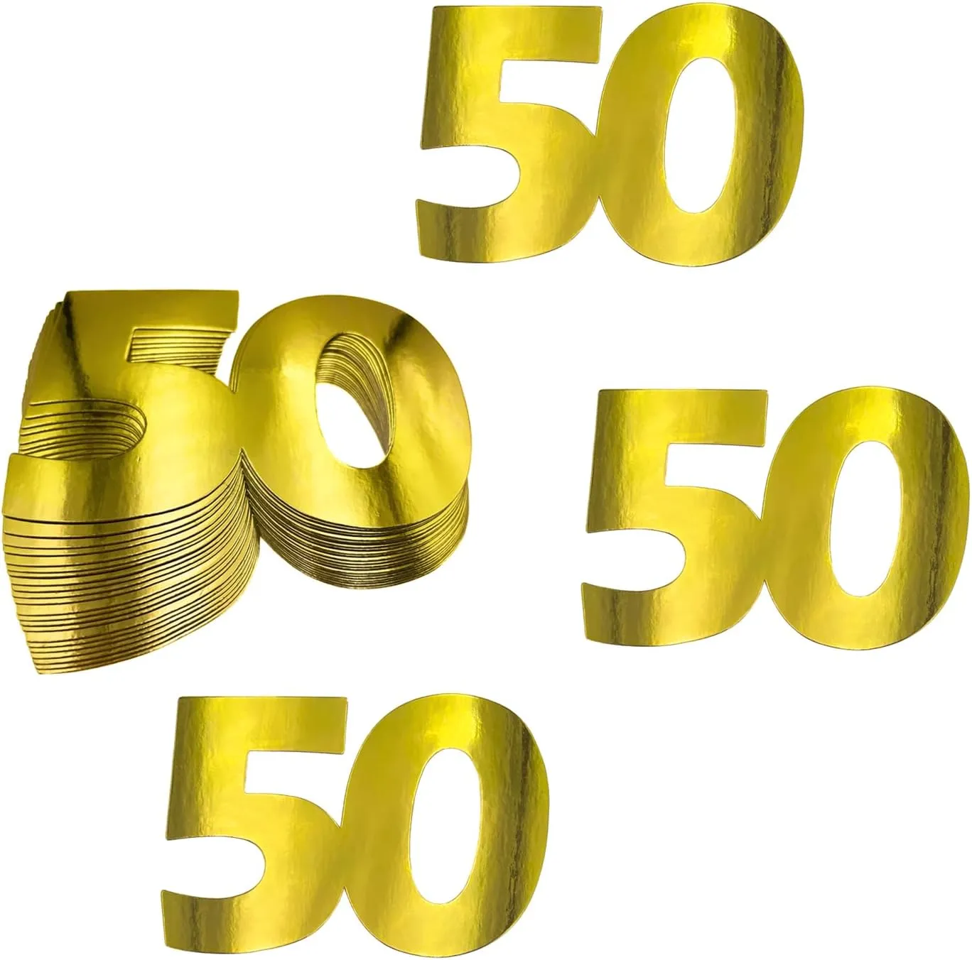 Jumbo Konfetti zum 50. Geburtstag, zur Goldhochzeit, in Gold