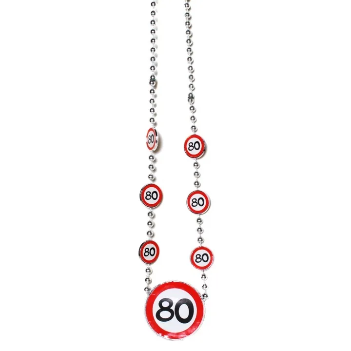 Partykette zum 80. Geburtstag Verkehrsschild