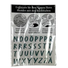Klebebuchstaben für die Personalisierte Vorratsdose für Hundeleckerlis mit Namen und Sprüchen