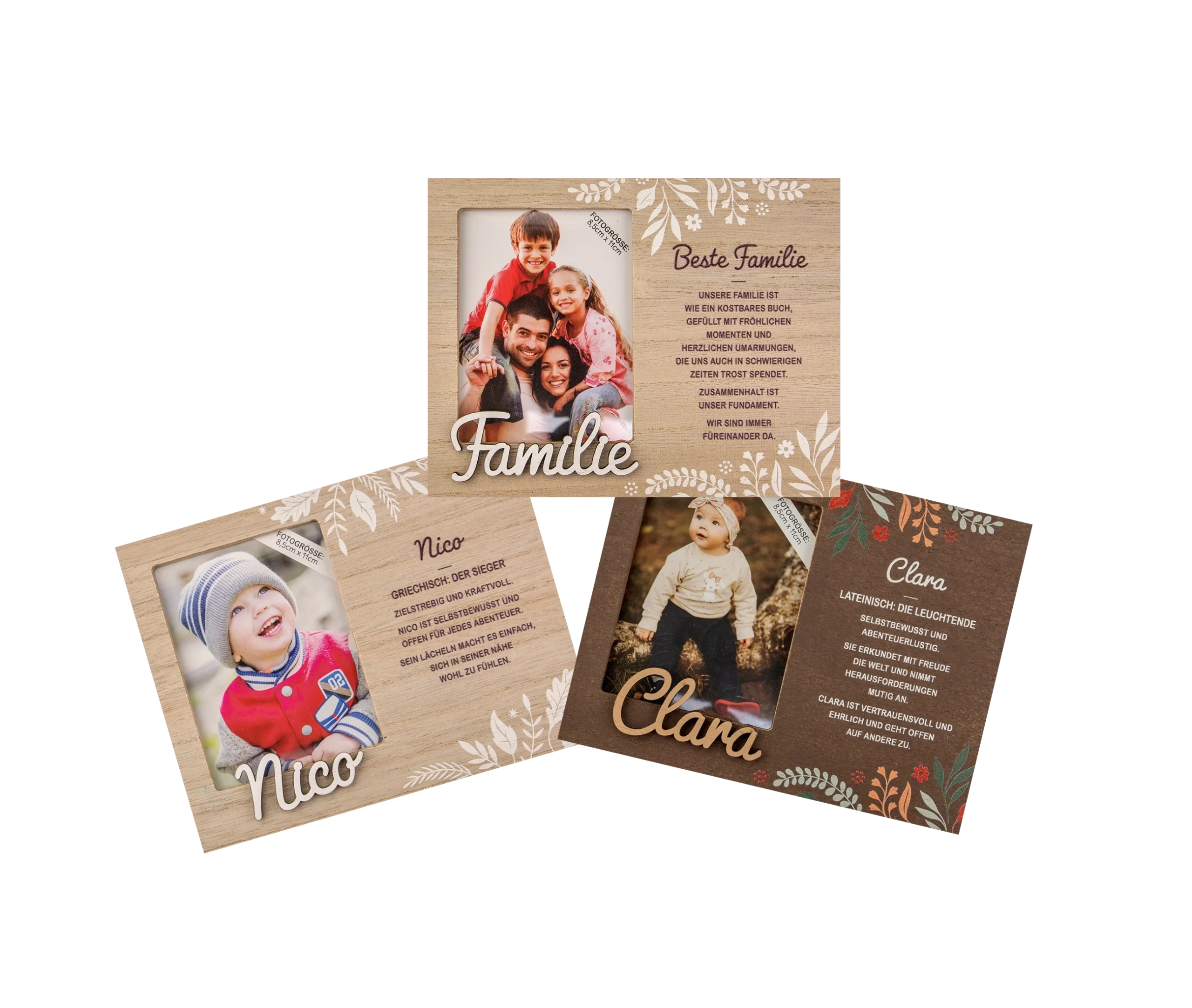 Personalisierte Bilderrahmen mit Kindernamen