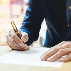 Bamboo Kugelschreiber mit Namen und Kunstlederetui, Moodbild