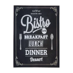 Bild "Bistro" Vintage, bedrucktes Papier auf MDF, 40 x 30 x 1 cm