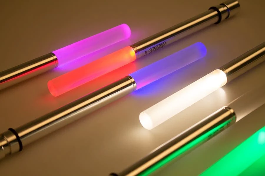 RGB LED Flaschenlampe - Farbbeispiel liegend