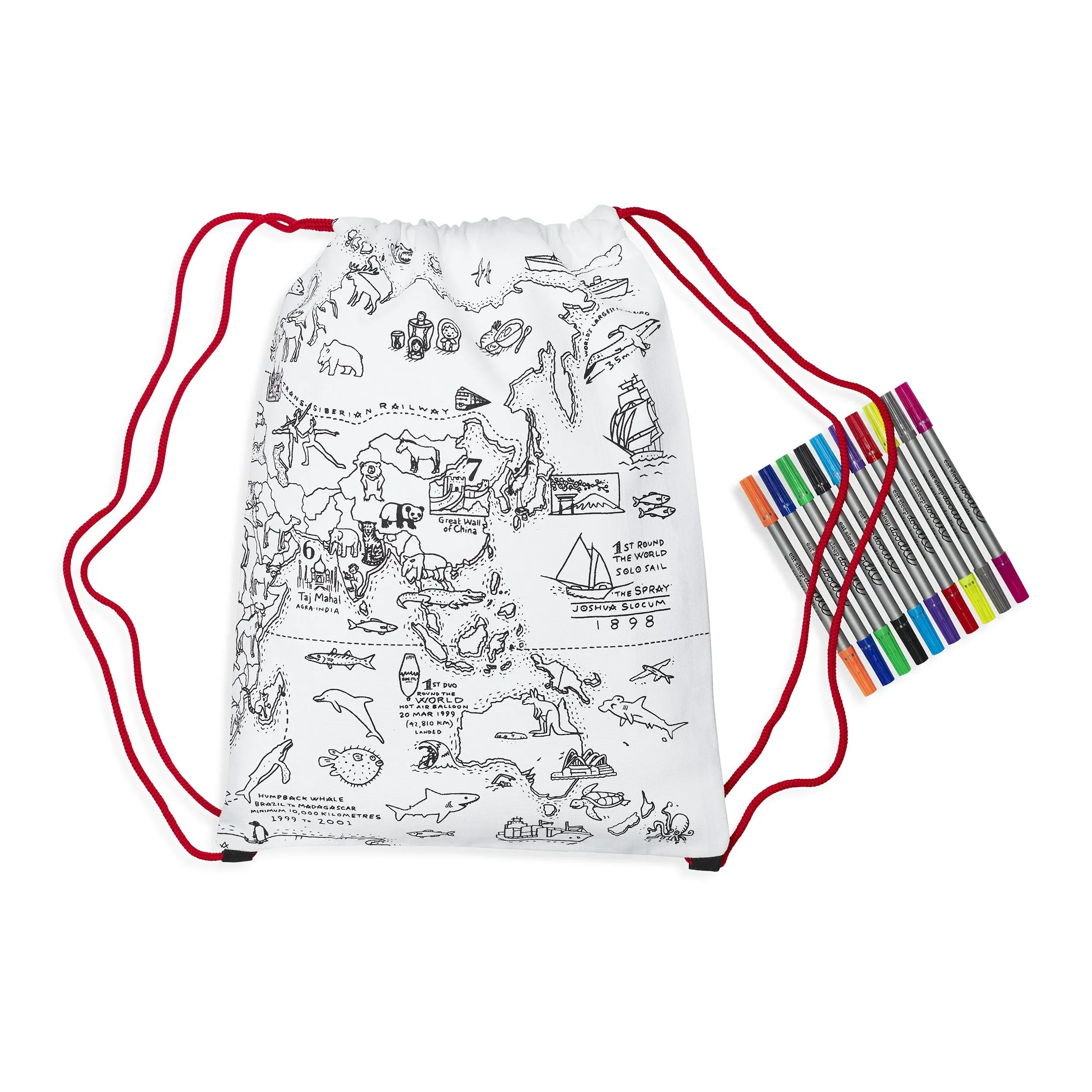 Zeigt den Turnbeutel nicht ausgemalt