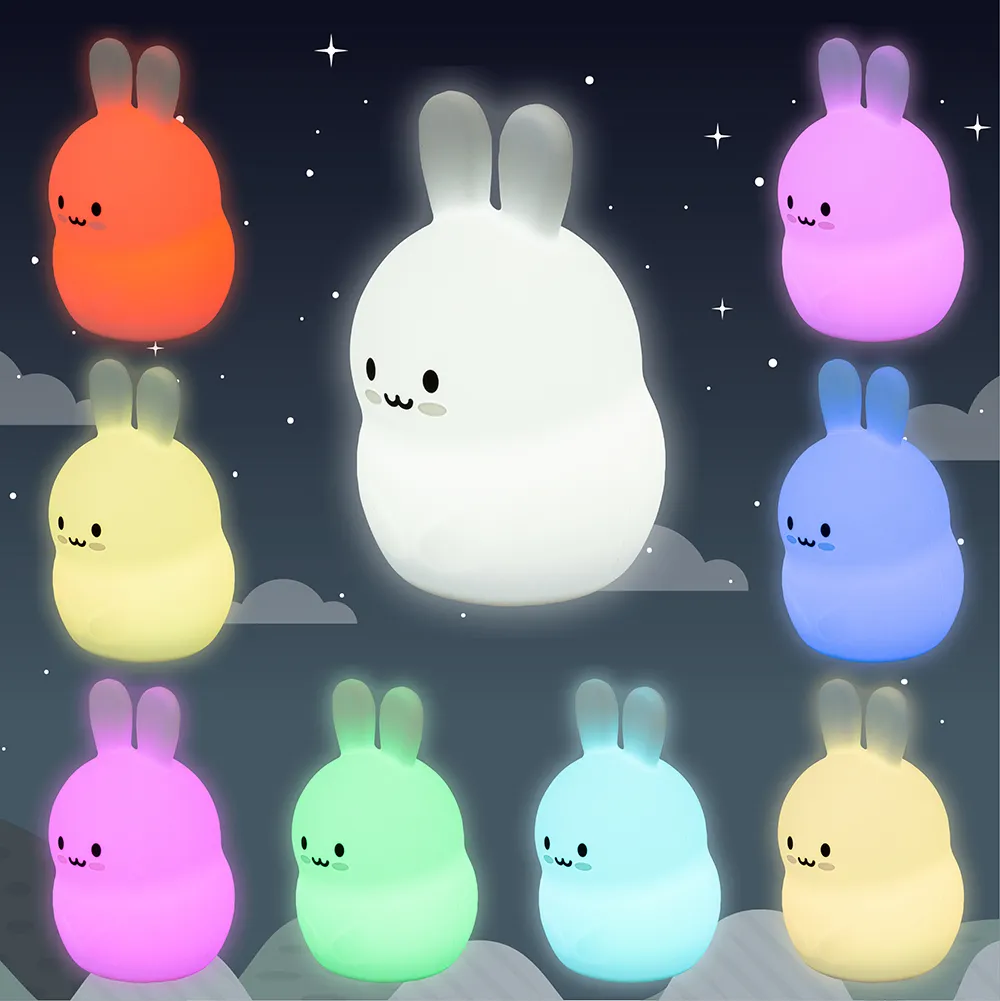 Ulysse - Nachtlicht "Hase" groß, verschiedene Lichtmodi