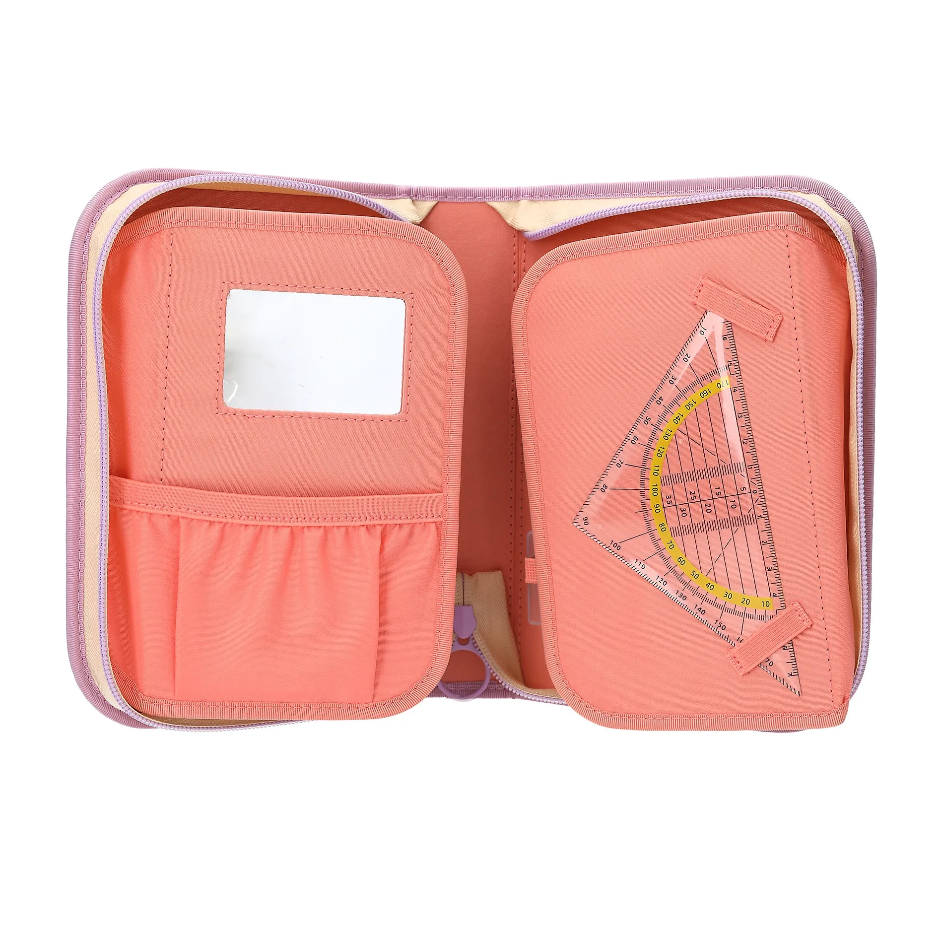 TOPModel Federtasche Deluxe GIRL POWER, Innenansicht mit Dreieck