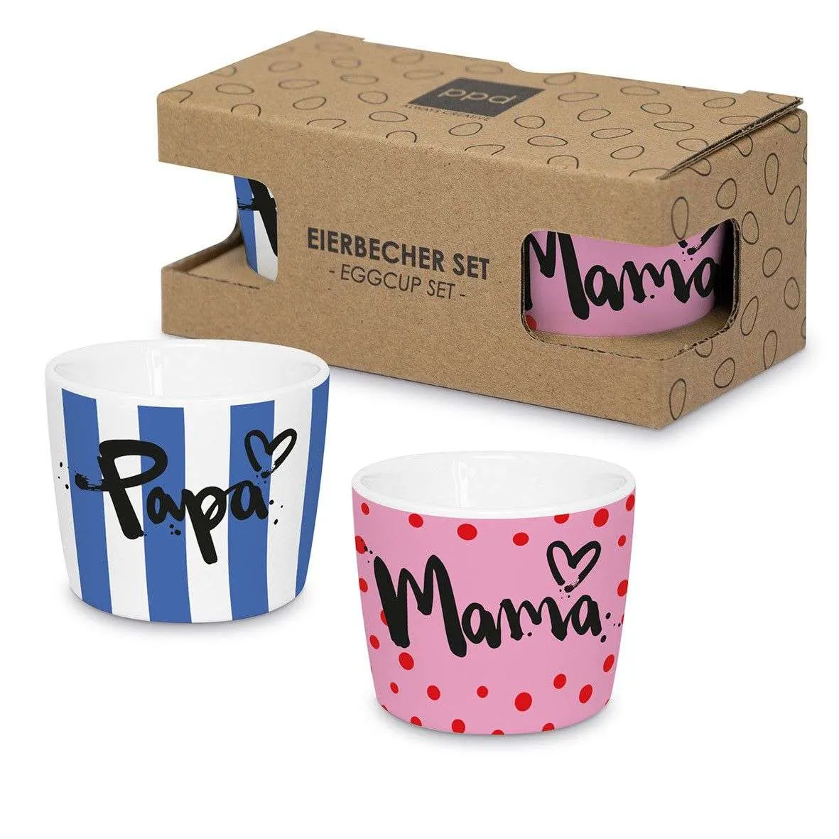 ppd Eierbecher-Set "Mama & Papa"