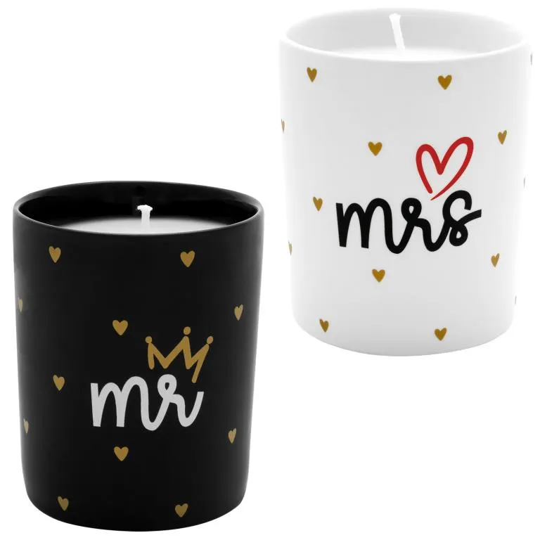 Sheepworld Kerzen-Set "mr & mrs" mit Vanilleduft