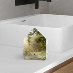 ZwitscherBox Sunbeam (Sonnige Waldlichtung) im Badezimmer