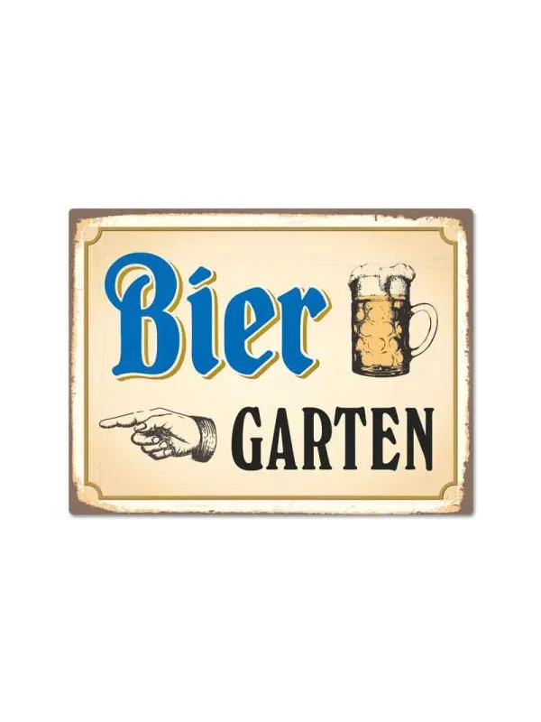 Magnet "Biergarten" in Vintageoptik
