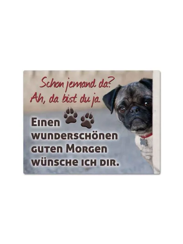 Magnet "Schon jemand da?" - Hund
