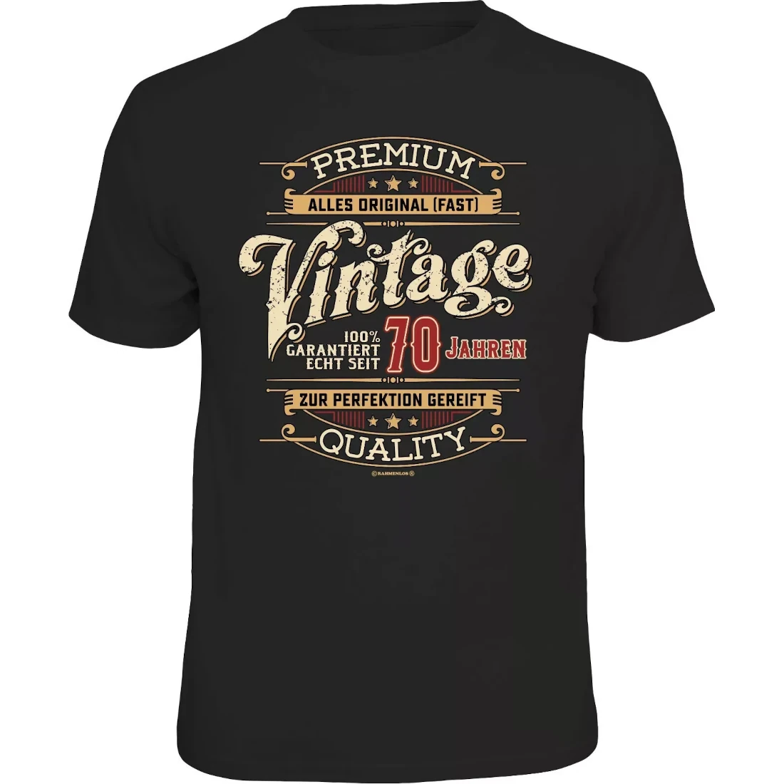 RAHMENLOS® Motiv T-Shirt "Vintage seit 70 Jahren"